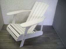 Outdoor-Stuhl Aro Weiß  Adirondack Chair Akazienholz