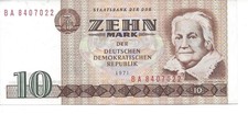 Geldschein Banknote DDR 10