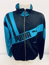 Puma Jacke Trainingsjacke Schwarz/Türkis  Größe 10 Retro Vintage 90er Jahre