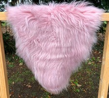 Island Lammfell Schaffell Fell Leder Teppich Sheepskin Natur Braun Taupe Rosa