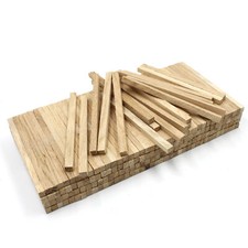 80 Stück Holzleiste Eiche 10x8x160mm Bastelklötzchen Bastelholz Holzstab für DIY