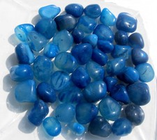 Achat blau, Trommelsteine