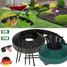 Flexibel Rasenkante Beeteinfassung Mähkante Beetumrandung mit Erdnägel Garten