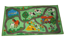Kinderteppich Bauernhof 140 x 70 cm - Neuwertig