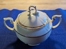 Schöne Zuckerdose mit Goldränder Porzellanfabrik Schlottenhof