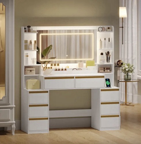 Schminktisch mit led - mit, led-spiegel