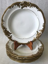 Tiefe Suppenteller Set 6-tlg - WALBRZYCH WAWEL mit 14K. Gold-Relief – MADE IN P