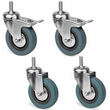 SET- 4 Stück Lenkrollen mit Gewindestift Transportrollen Möbelrollen Laufrollen
