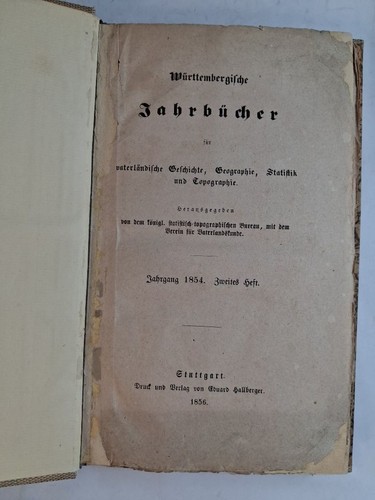 Württembergische jahrbücher - württembergische,
