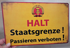 DDR Metallschild REPRO 20x30 als Deko für Sammler, Bar... VoPo Polizei Abzeichen