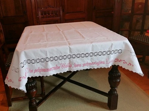 Antike leinen tischdecke - antike,