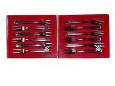 WMF Kuchengabeln Genf – 12-teilig, Edelstahl rostfrei Cromargan, OVP, Vintage