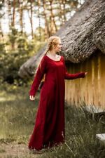 Mittelalter Wikinger LARP Unter-Kleid Scarlet schwarz hanf rot natur