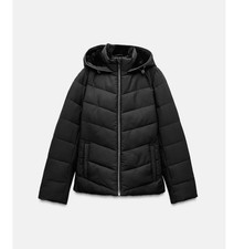 Zara Steppjacke Anorak Schwarz
