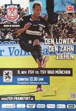 Plakat FSV Frankfurt 1899 - TSV 1860 München  2. Bundesliga  2012/13