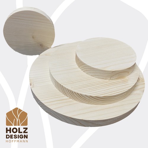 Holzscheibe rund fichte - holzscheibe,