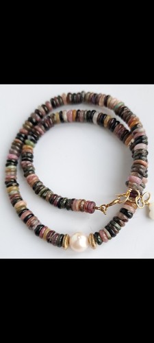 Turmalin kette mit - turmalin,
