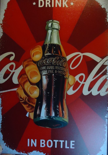 Retro blechschild coca cola - ,