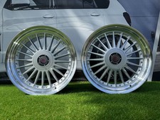 4X R18 Zoll 5x120 Alpina Style Silber + Poliert Rand Räder : Für E60 E46 E39