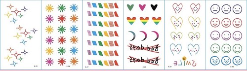 6set cute temporäre tattoos - cute,