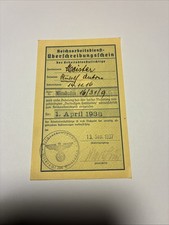 Urkunde Reichsarbeitsdienst