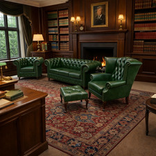 Chesterfield leder set 3 - chesterfield,