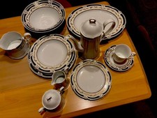 Porzellan Comtesse blau gold