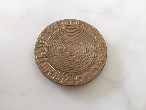 Bronze plakette labyrinth cm - 9,