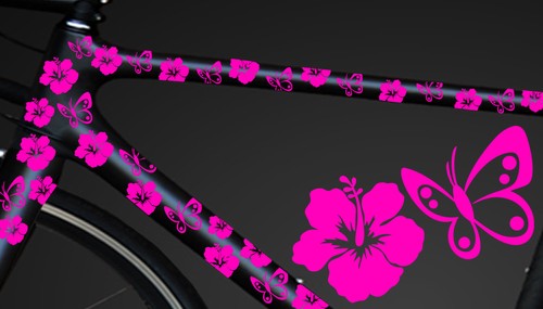 Teiliges fahrrad hibiscus - fahrrad,