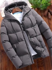Herren Jacke Winter Warme Daunenjacke Gefüllte Jacke Mit Reißverschluss Mäntel