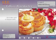 Vemmina Rezeptkarte  -   Vollkorn Birnenkuchen    - Gruppe 9 Rezept 15