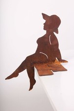 Edelrost Kanten Badefrau/