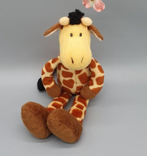 Entzückende NICI Giraffe,🦒Wild Friends, 28 cm, Schlenkertier, blaues Fähnchen🦒