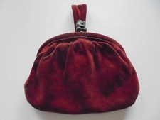 Alte Handtasche Samt mit