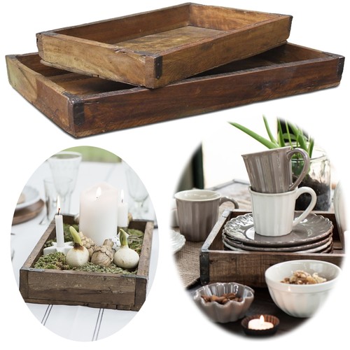 Holz deko serviertablett - holz,
