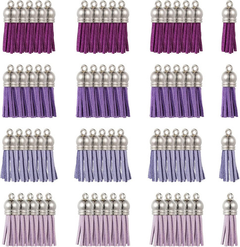 60pcs lila faux wildleder - 60pcs,