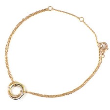 Cartier Armband Sweet Trinity Kreis Doppelkette Farben K18PG K18WG