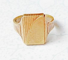 Vintage vergoldeter Silberring