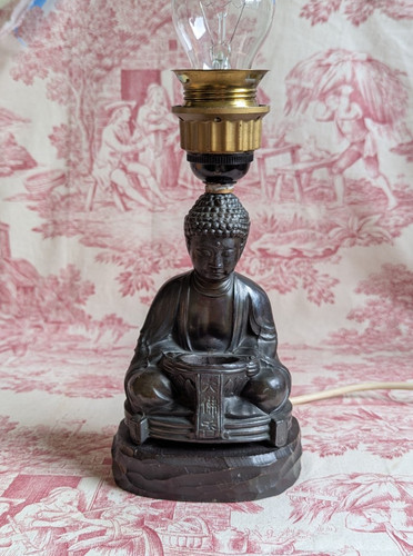 Tischlampe buddah unikat - tischlampe,