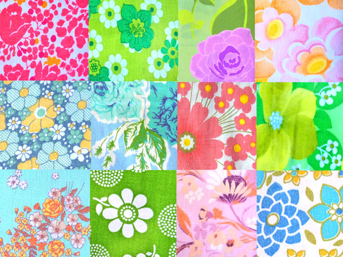 Vintage patchwork scraps 15cm - patchwork,