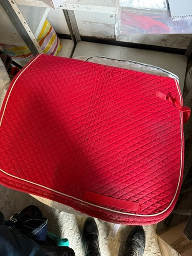 Rote dressurunterlage pony - dressurunterlage,
