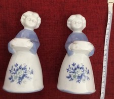 KERZENHALTER Kerzenkinder Kerzenständer Porzellan blau weiß „Lilienthal“ 