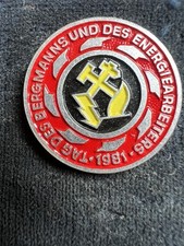Abzeichen DDR: Tag des Deutschen Bergmanns 1981 ,  Kohle Kali Wismut Bergbau