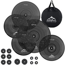 EASTRCOK Becken Set Low Volume Becken Pack Becken Set14"hi-hat+16" crash+18" ...