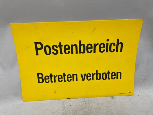 Postenbereich schild selten - postenbereich,