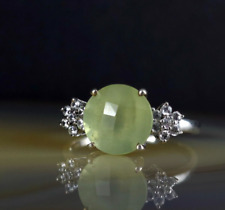 Ring Silber 925 Prehnit Zirkon 19,7 mm Juwelo Zertifikat - elegant & zeitlos