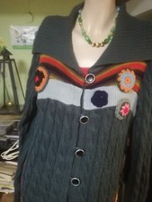 70er Jahre Strickmantel Gr 36/38 Bohol, Hippie 