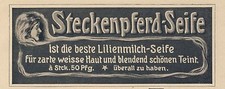 Steckenpferd Seife Reklame von 1924 Lilienmilch Radebeul Lilie soap Werbung ad
