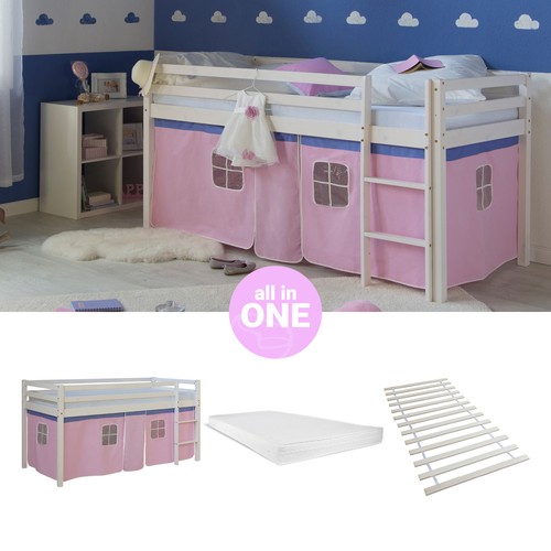 Hochbett 90x200 kinderbett mit - 90x200,