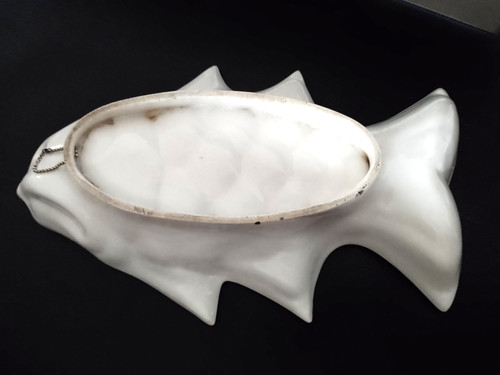 Antike pudding form - form, fisch